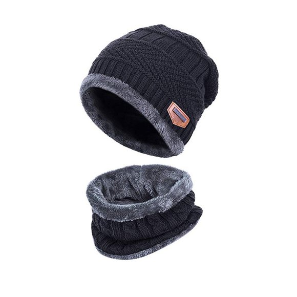 ✨✨BRAND NEW Winter Knit Skull Cap Beanie Hat with Neck Gaiter - Picture 5 of 9